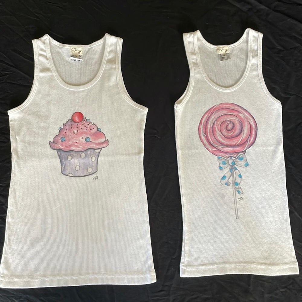 TINY TURNIP Cupcake & Lollipop Tank Tops